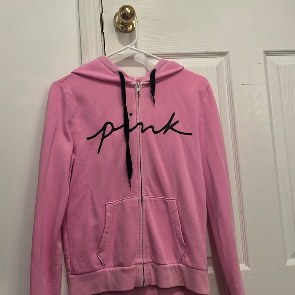 VS Pink Zip Up Size Small Color Pink